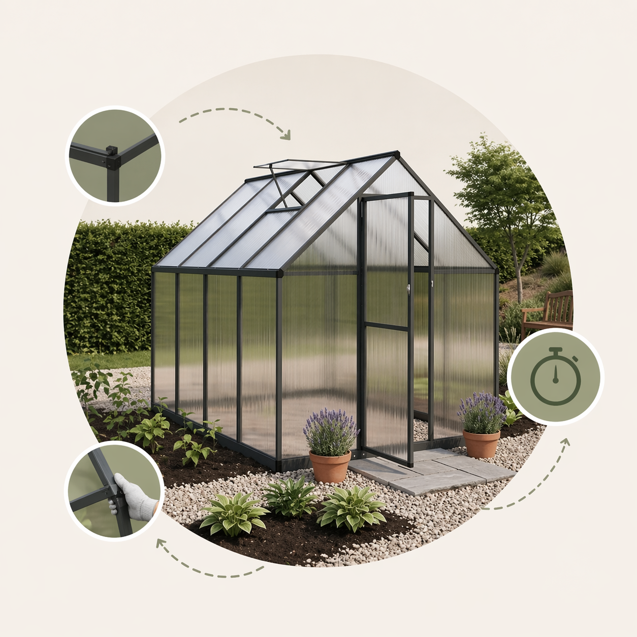 Comment Installer et Fixer une Serre en Polycarbonate ? Guide Étape par Étape