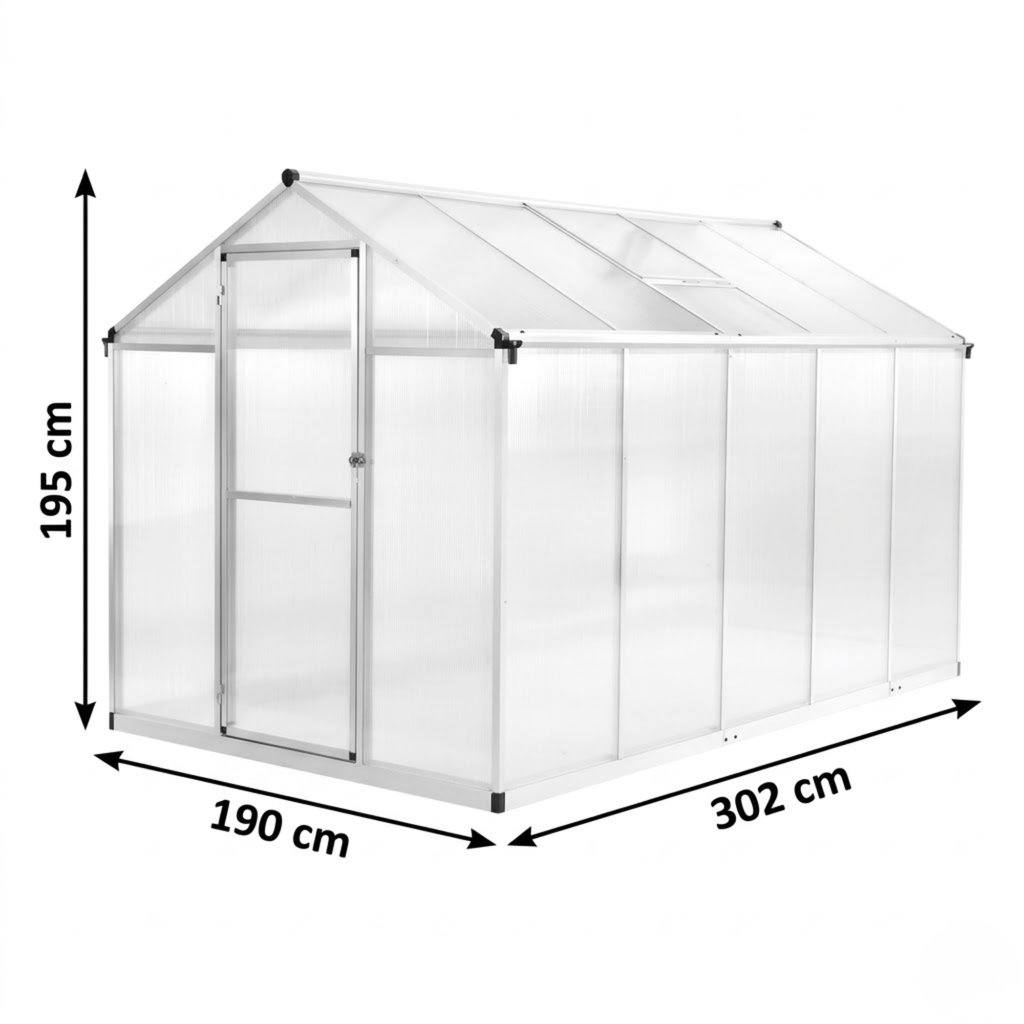 Serre de jardin 5,74 m² en polycarbonate