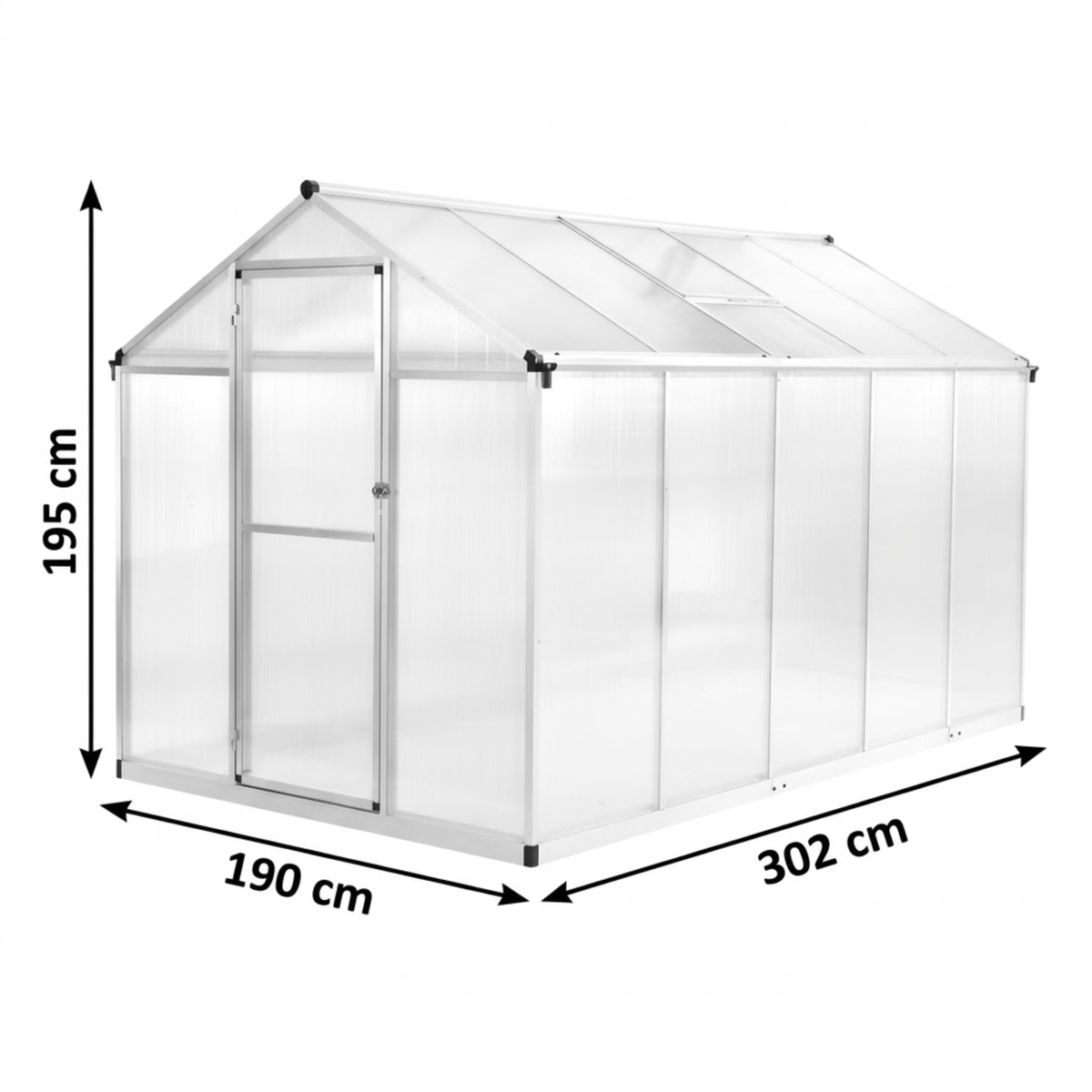Serre de jardin 5,74 m² en polycarbonate