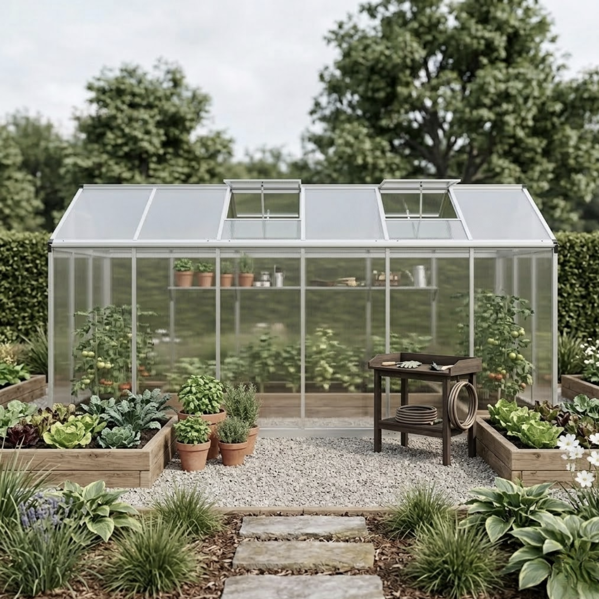 Serre de jardin 6,87 m² en polycarbonate