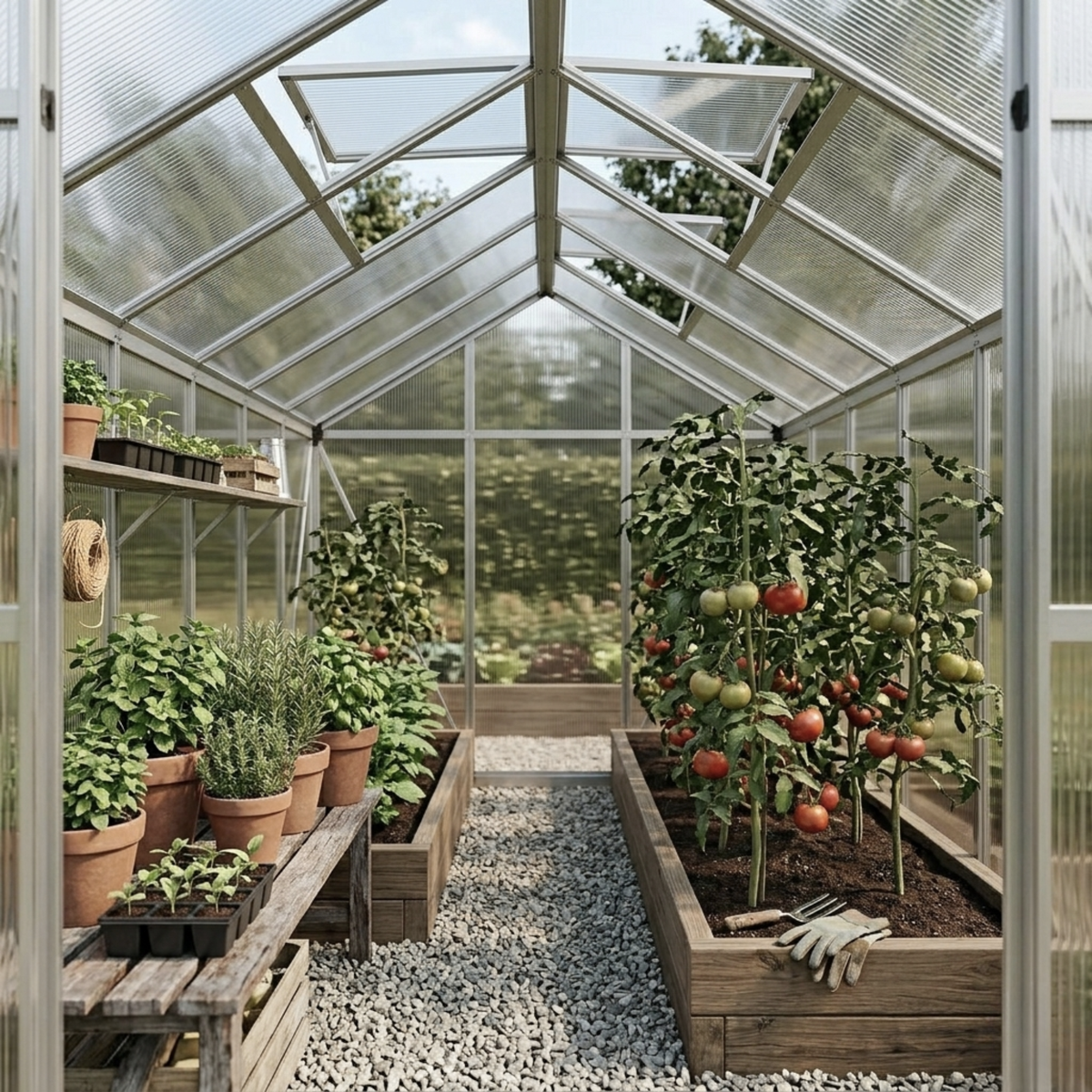 Serre de jardin 6,87 m² en polycarbonate