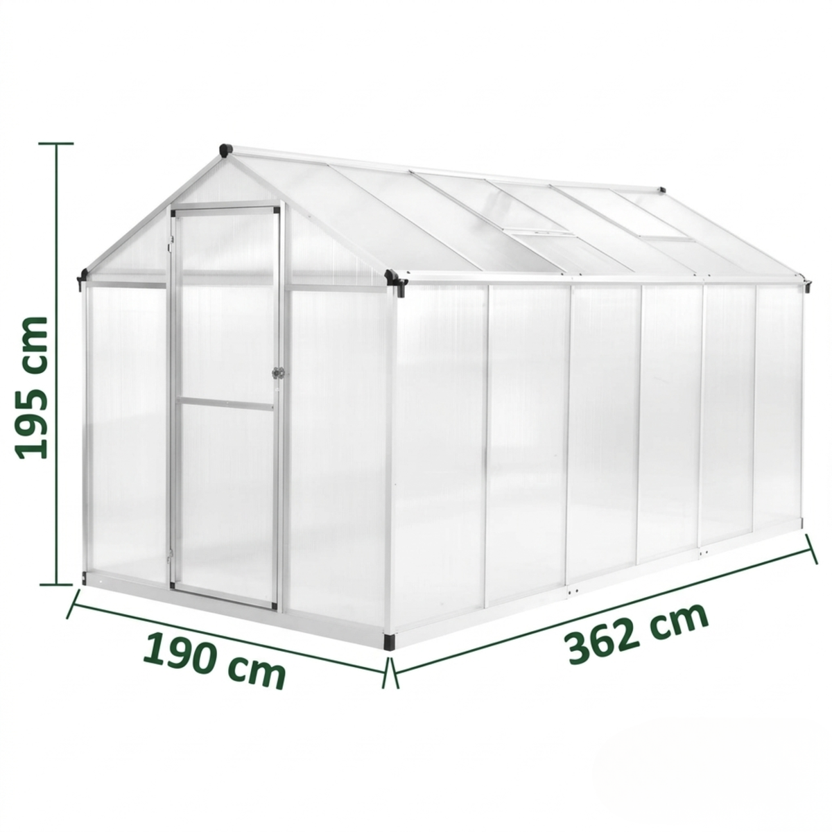 Serre de jardin 6,87 m² en polycarbonate