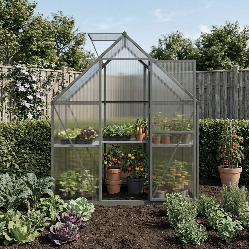 Petite serre de jardin rigide 0,98 m² en polycarbonate