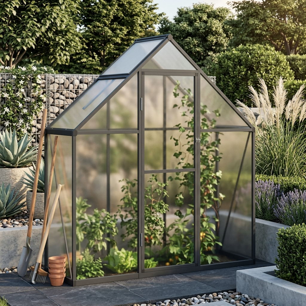 Petite serre de jardin rigide 0,98 m² en polycarbonate