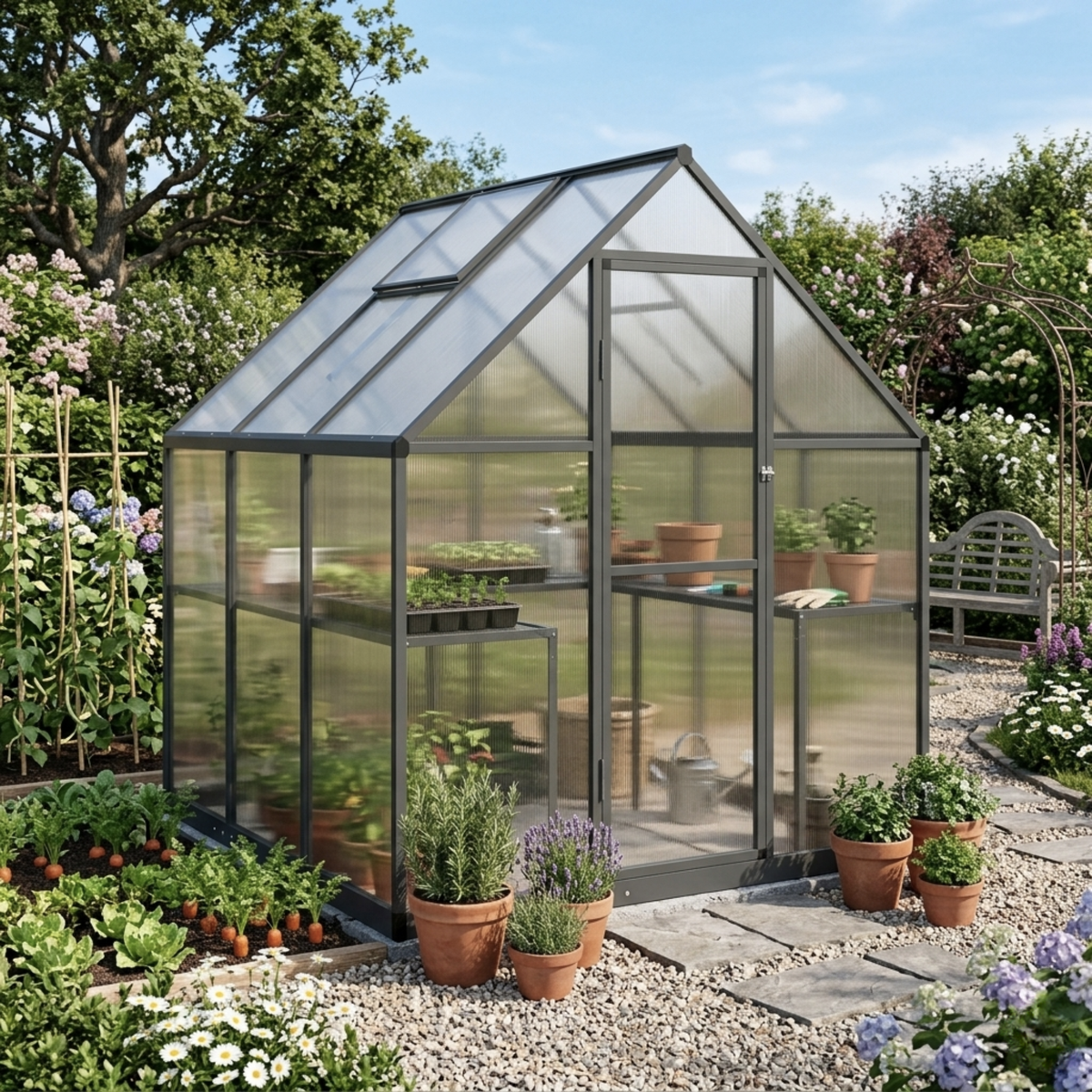Serre de jardin 3,35 m² en polycarbonate
