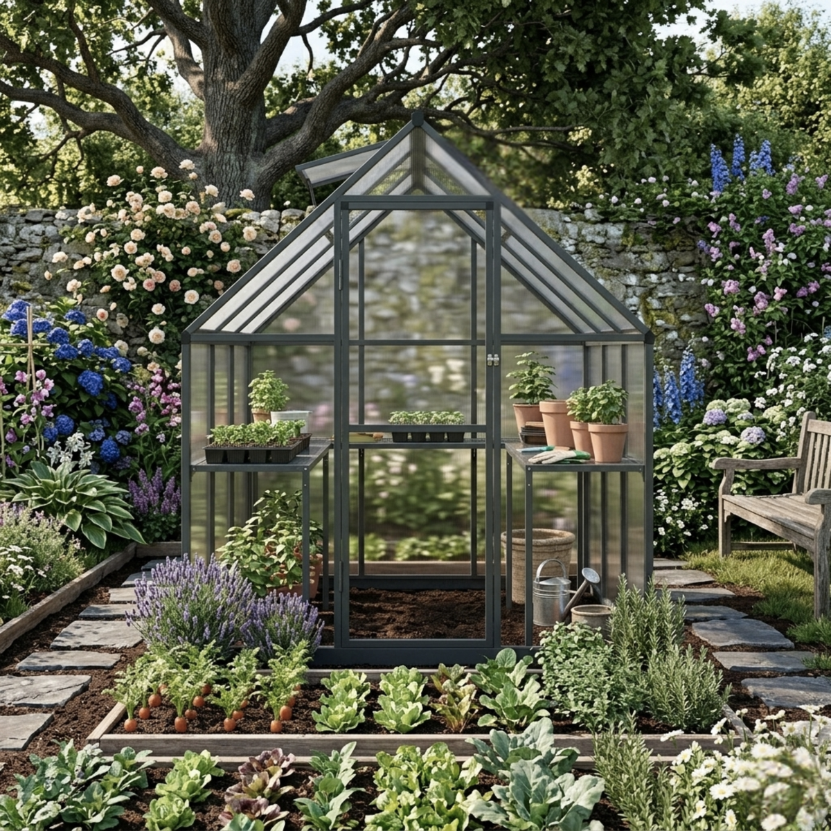 Serre de jardin 3,35 m² en polycarbonate