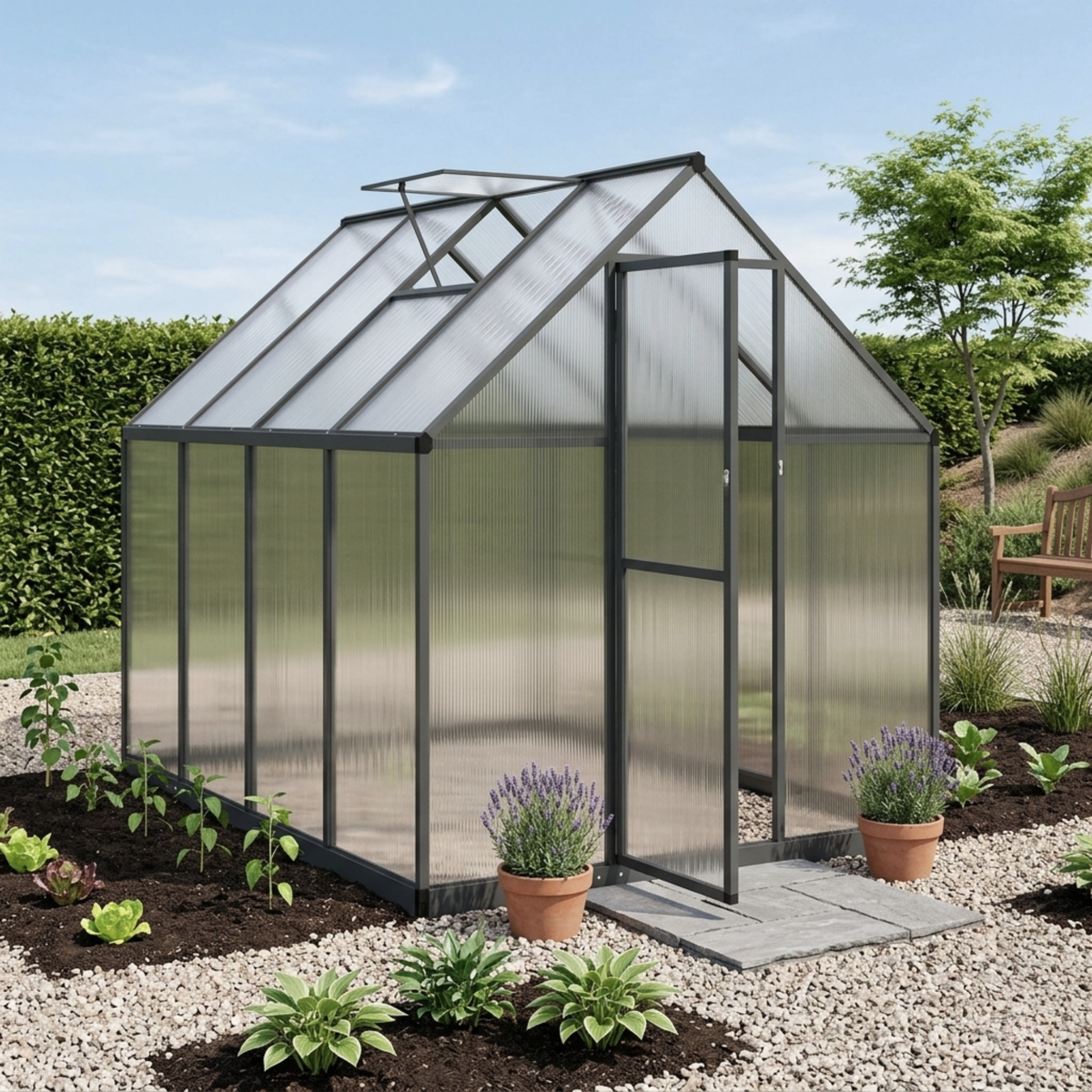 Serre De Jardin En Polycarbonate 3,79 m²