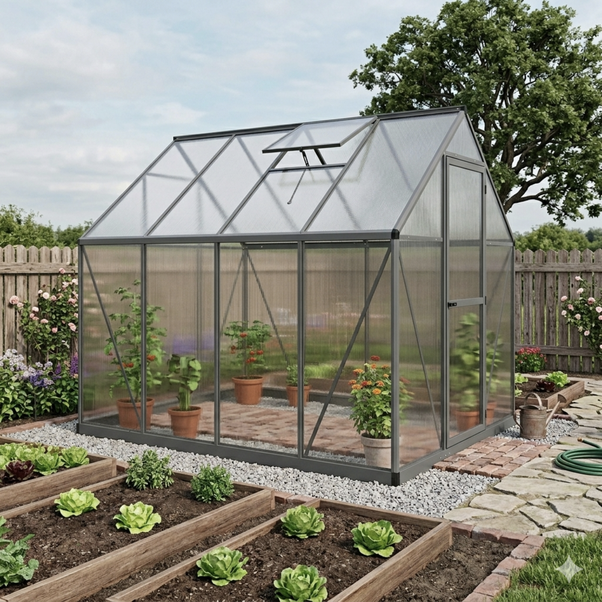 Serre De Jardin En Polycarbonate 3,79 m²
