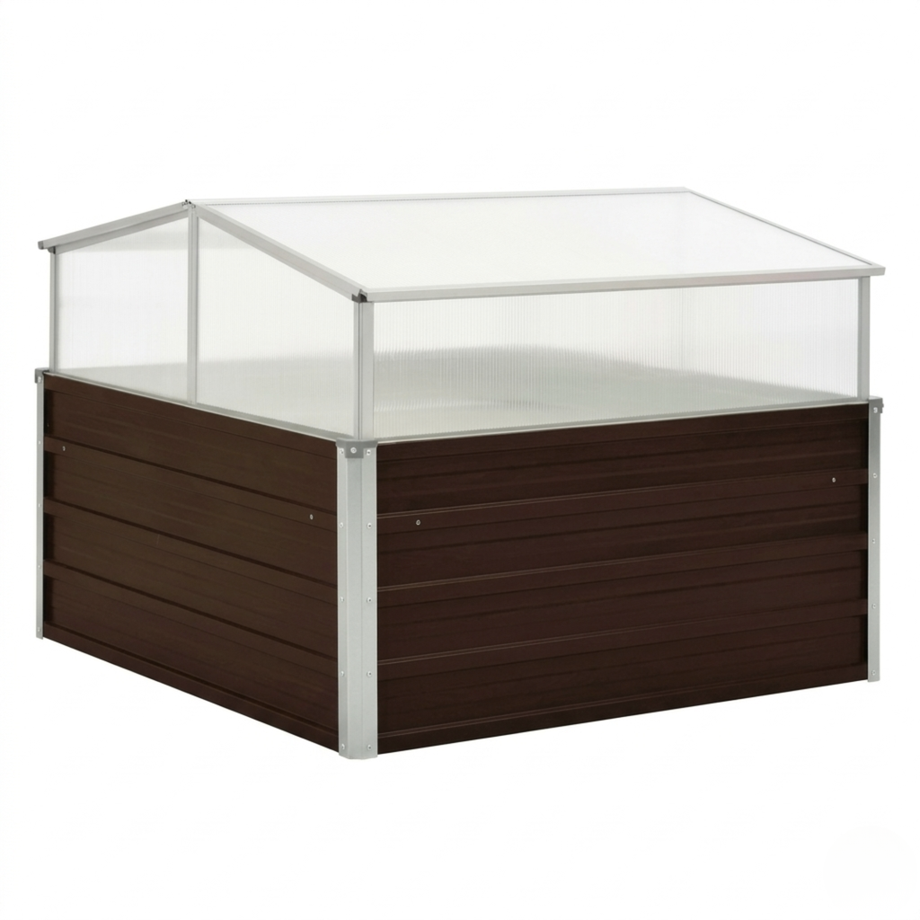 Mini serre de jardin jardinière polycarbonate avec bac