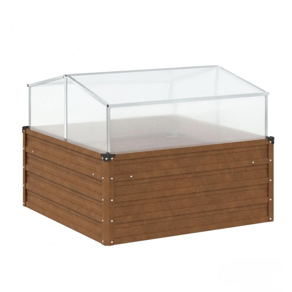 Mini serre de jardin jardinière polycarbonate avec bac