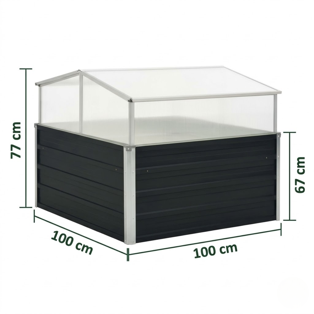 Mini serre de jardin jardinière polycarbonate avec bac