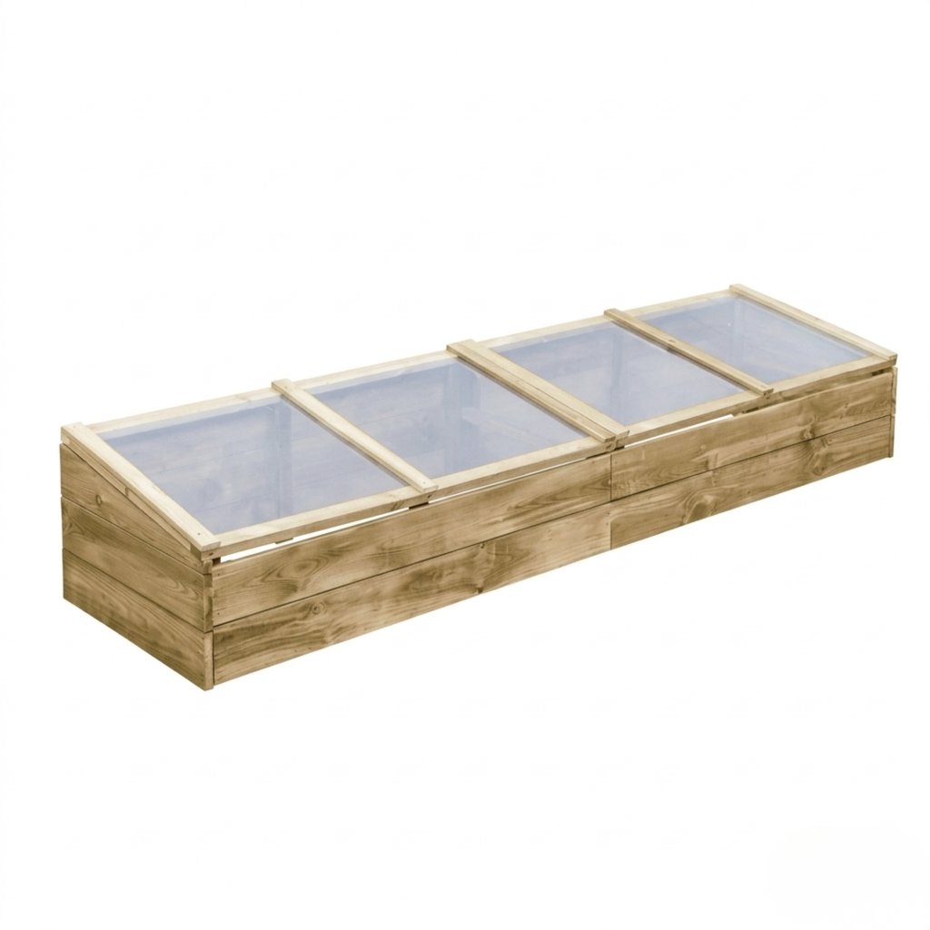 Mini serre de jardin jardinière en bois et polycarbonate
