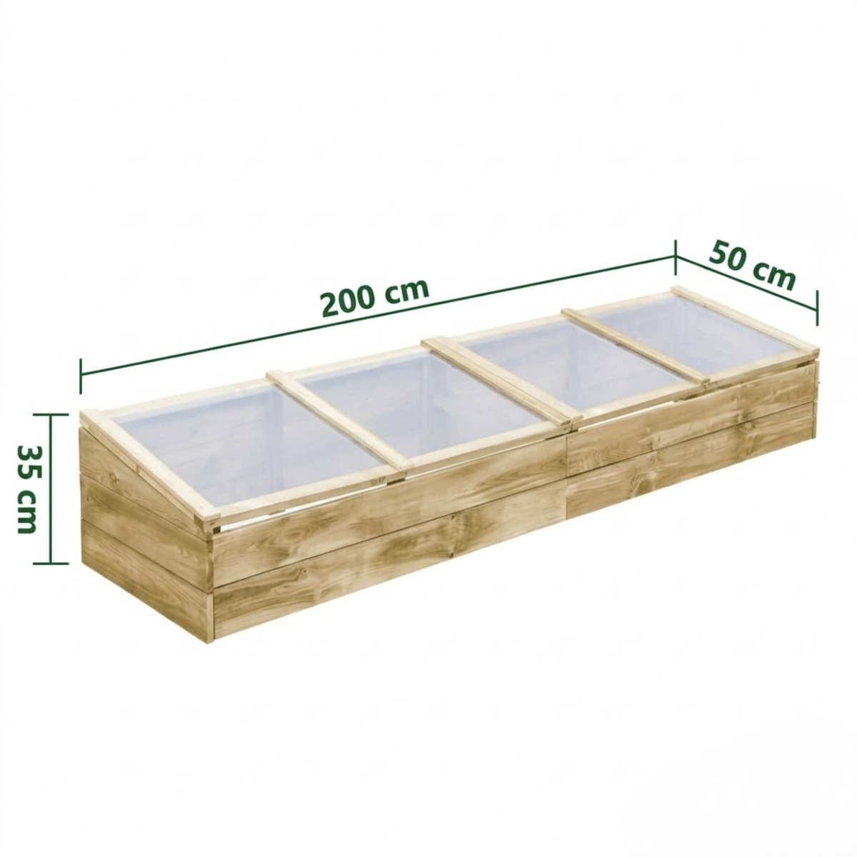 Mini serre de jardin jardinière en bois et polycarbonate
