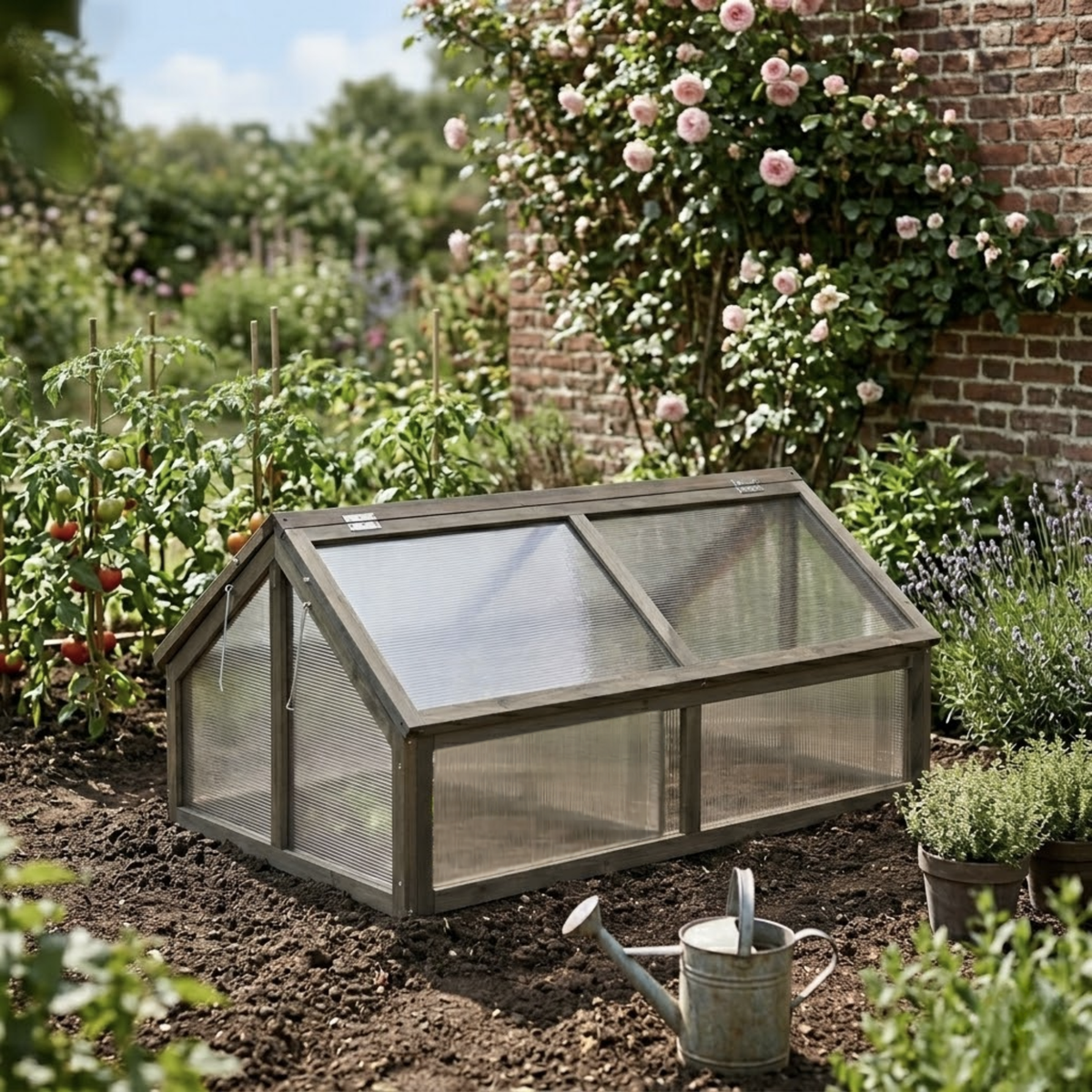 Mini serre de jardin en bois