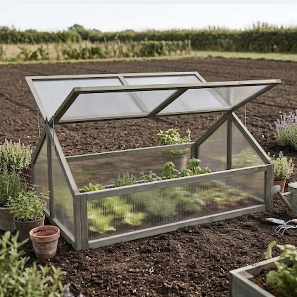 Mini serre de jardin en bois