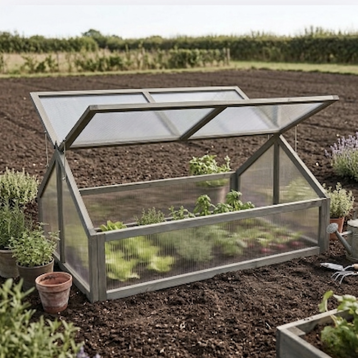 Mini serre de jardin en bois