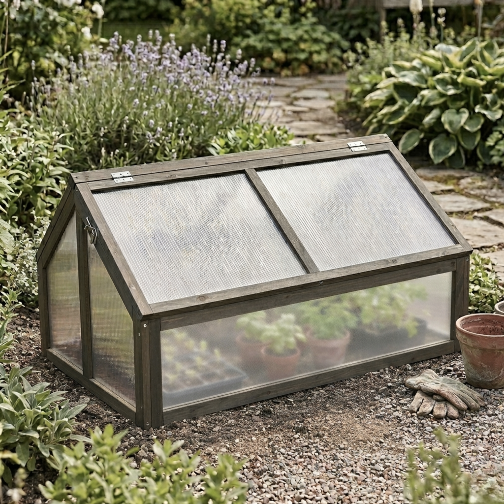 Mini serre de jardin en bois