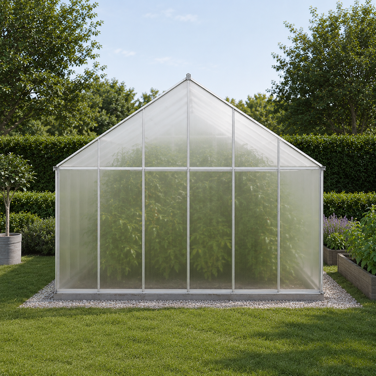 Serre de jardin 12,25 m² en polycarbonate