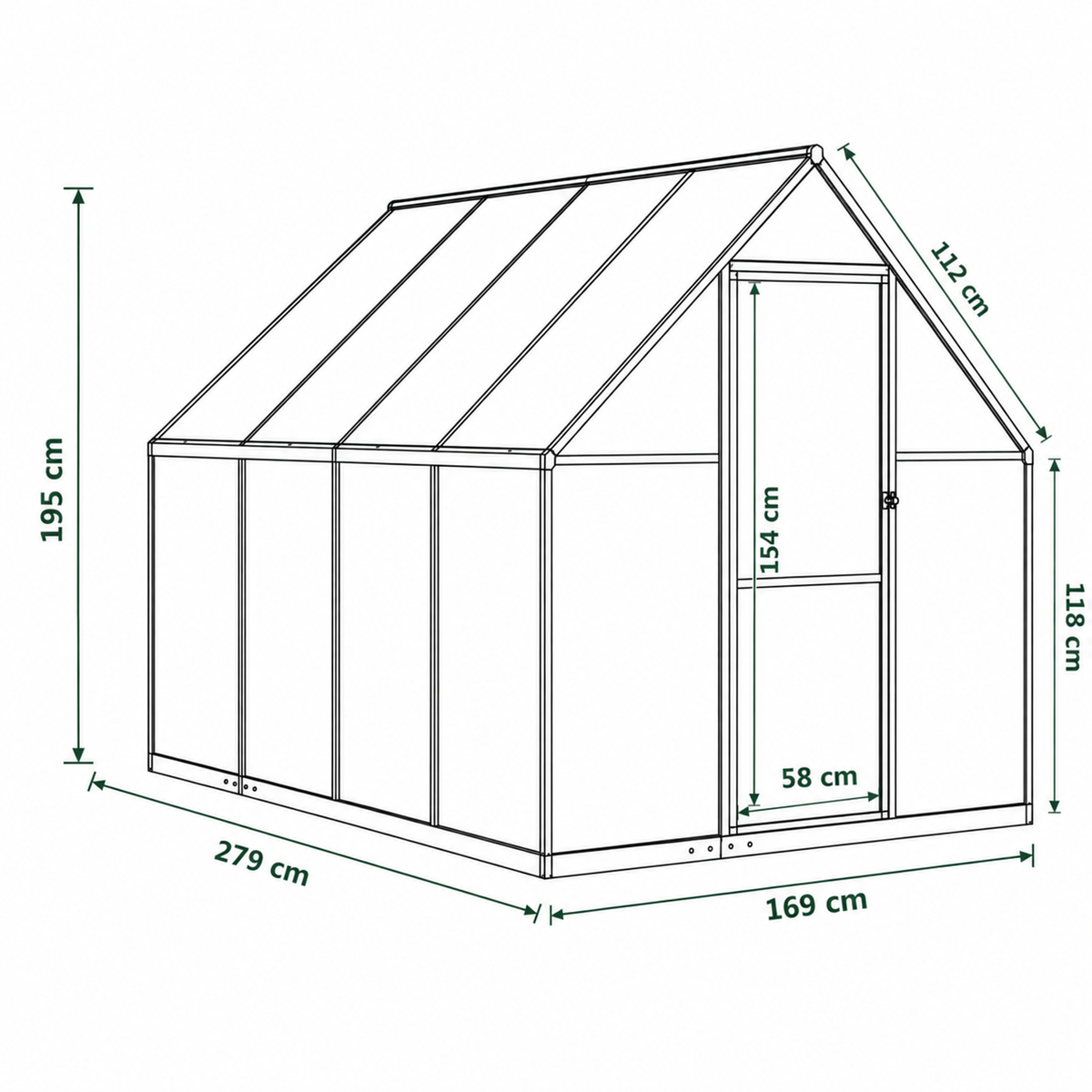 Serre de jardin 4,7 m² en polycarbonate
