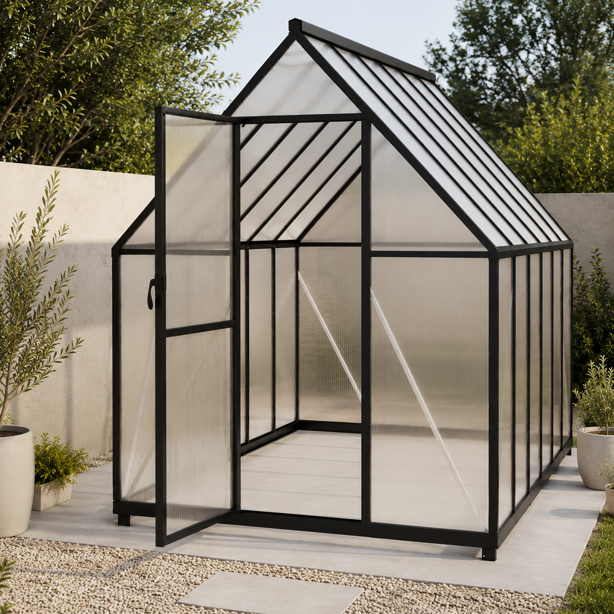 Serre de jardin en polycarbonate 6,1 m²