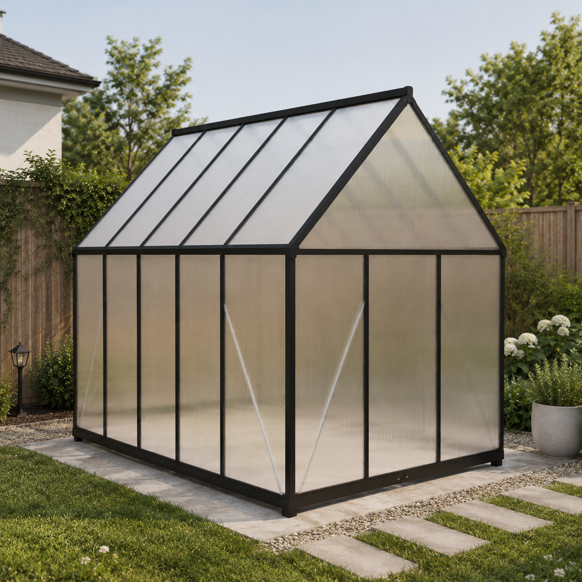 Serre de jardin en polycarbonate 6,1 m²