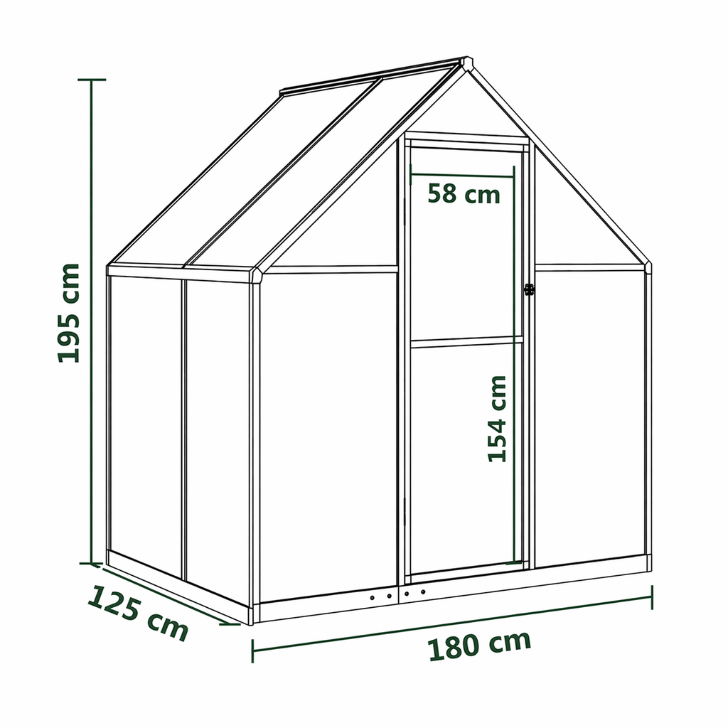 Serre de jardin 2,25 m² en polycarbonate