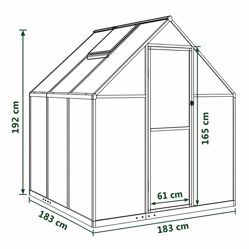 Serre de jardin 3,35 m² en polycarbonate